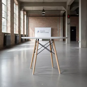 Аренда Стол круглый белый Eames DSW NEW 70 см в лофте «Студия 21» — ART SPACE
