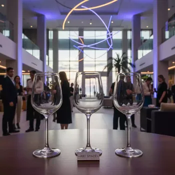 Аренда Бокалы Эванс с золотым кантом набор из 3 в Cosmos Sochi Hotel — ART SPACE