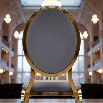 Аренда Стул золотой пепельный Дюпон в конгресс-холле отеля Жемчужина — ART SPACE