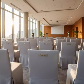 Аренда Чехол для стула стрейч светло серый в отеле Radisson Lazurnaya — ART SPACE