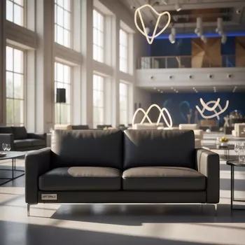Аренда Диван 2 местный Универсал кожзам черный в Radisson Blu Resort & Congress Centre — ART SPACE
