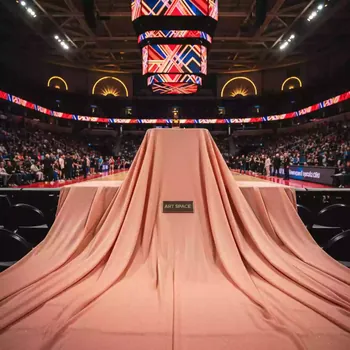 Аренда Ткань светло коралловая 1 м в Red Arena — ART SPACE