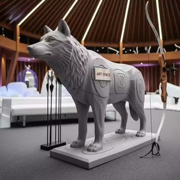 Аренда Мишень 3D волк в ледовом дворце «Роза Хутор» — ART SPACE