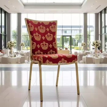 Аренда Стул Азия жаккард красная корона каркас золото в Radisson Blu Resort & Congress Centre — ART SPACE