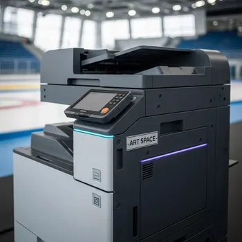 Аренда МФУ комплект мини типография на базе Konica Minolta в Керлинговом центре «Ледяной куб» — ART SPACE