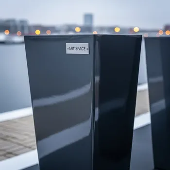 Аренда Кашпо для цветов Prosperplast Coubi Square High графит 30 19 л на территории Морпорта Сочи — ART SPACE