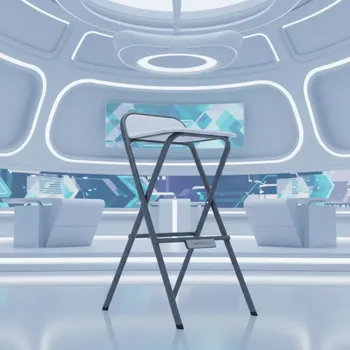 Аренда Барный стул складной Франклин белый с серыми ножками в Alpha Sirius — ART SPACE