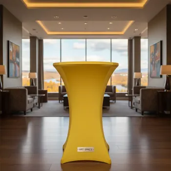 Аренда Скатерть стрейч желтая для коктейльного стола D78 R4E 00329 в Courtyard by Marriott Sochi — ART SPACE
