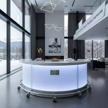 Аренда Стойка барная пластиковая на колесах с подсветкой Roller Bar Lighting на вилле «Анна» — ART SPACE