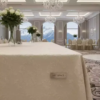 Аренда Скатерть прямоугольная 1,5х2,5 м цвета шампань в Rixos Krasnaya Polyana — ART SPACE