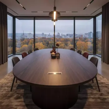 Аренда Стол для переговоров 170х390 см овальный венге в City Park Hotel Sochi — ART SPACE