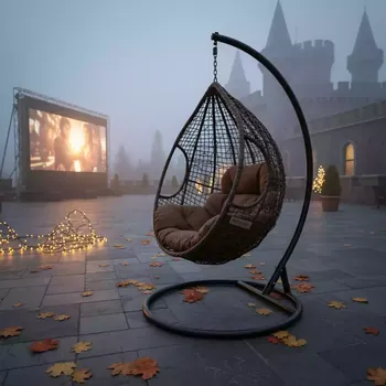 Аренда Подвесное кресло Gusto коричневое в отеле «Богатырь» — ART SPACE