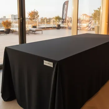 Аренда Стрейч скатерть для прямоугольного стола черная в City Park Hotel Sochi — ART SPACE