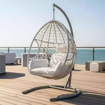 Аренда Кресло подвесное плетеное AFM 170A XL White на пляжных клубах Хосты — ART SPACE