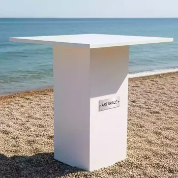 Аренда Стол квадратный белый 90х90 см на пляже «Маяк» — ART SPACE