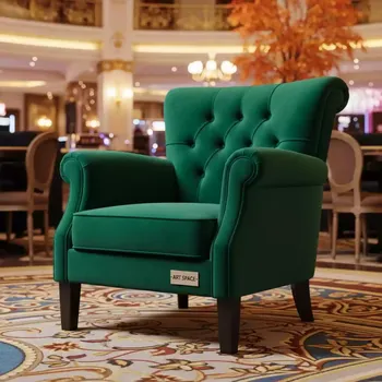 Аренда Кресло Green Velvet Pouf R4E 00164 в казино «Сочи» — ART SPACE