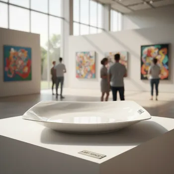 Аренда Блюдо прямоугольное Волна Kunst Werk 330х210 мм в Panorama by Mercure — ART SPACE