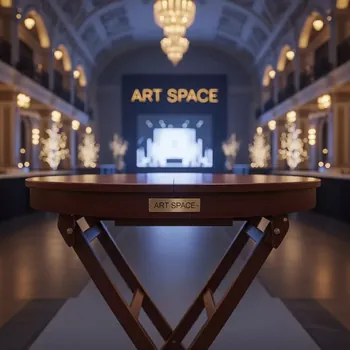 Аренда Стол круглый разборный Brown в санатории «Металлург» — ART SPACE