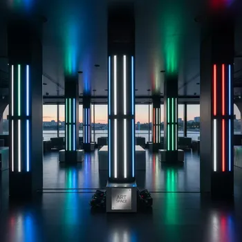 Аренда Панели светодиодные LED bar RGBW в ресторане «Voda» — ART SPACE