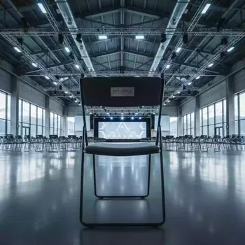 Аренда Стул банкетный складной в ледовом дворце «Роза Хутор» — ART SPACE