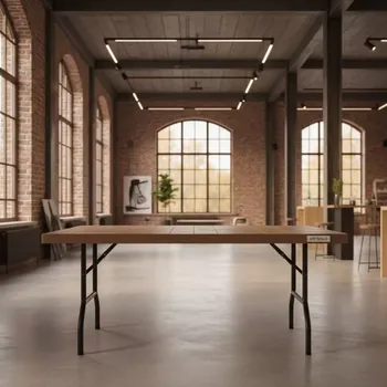 Аренда Стол складной пластиковый коричневый Кейт 120 в Green Flow Hotel — ART SPACE