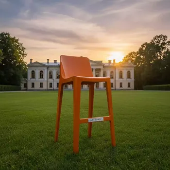 Аренда Стул полубарный пластиковый Abuela Stool в усадьбе Голицына — ART SPACE