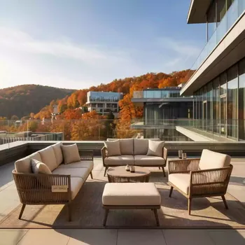 Аренда Комплект плетеной мебели YR822B brown beige в отеле Hyatt Regency Sochi — ART SPACE