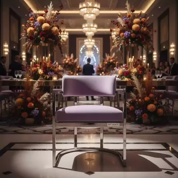 Аренда Стул Аронди с лавандовой бархатной подушкой в Mövenpick Hotel — ART SPACE