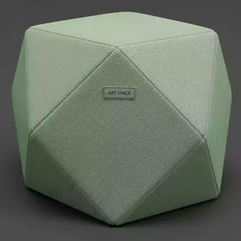 Аренда Пуф light green jeans polygonal Shape в санатории «Черноморье» — ART SPACE