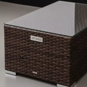 Аренда Журнальный стол из искусственного ротанга YH S4133W TW brown в Ледовом дворце «Айсберг» — ART SPACE