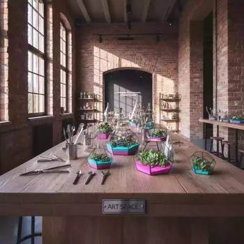 Аренда Мастер класс неоновый флорариум в санатории «Октябрьский» — ART SPACE