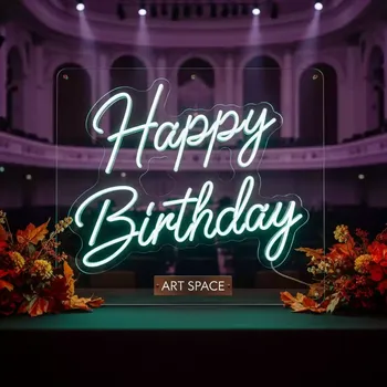Аренда Вывески неоновые с днем рождения в Radisson Blu Resort & Congress Centre — ART SPACE