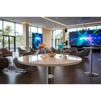 Аренда Стол коктейльный Buffet 2 белый диаметр 60 см в комплексе «Дагомыс» — ART SPACE