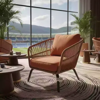 Аренда Кресло плетеное мягкое Link Terra в VK Stadium Sirius — ART SPACE
