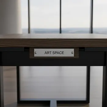 Аренда Обеденный стол Малага из HPL 160х80 см дуб черный каркас в Green Flow Hotel — ART SPACE