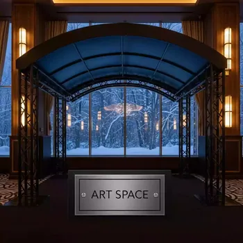 Аренда Сцена арочная 6х4 черная в ресторане «Паруса» — ART SPACE