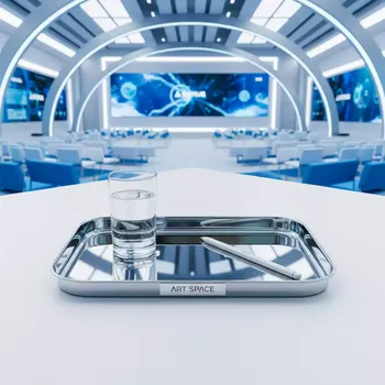 Аренда Поднос металлический серебряный 18х8,5 см в Delta Sirius — ART SPACE