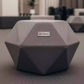 Аренда Пуф shape gray polygonal в этно-парке «Моя Россия» — ART SPACE