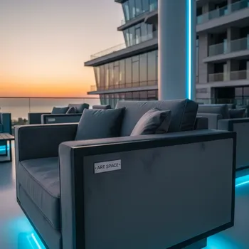 Аренда Кресло Роял с подушками серое в Radisson Collection Paradise — ART SPACE