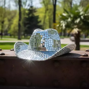 Аренда Шляпы ковбойские зеркальные в стиле disco в парке «Ривьера» — ART SPACE