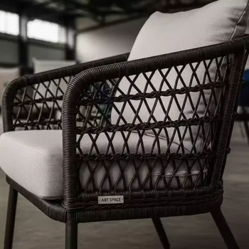 Аренда Кресло лаунж плетеное с подушками Fenix в Delta Sirius — ART SPACE