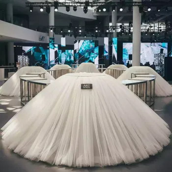 Аренда Фуршетная юбка молочная тюль 6,5х70 м в комплексе «Дагомыс» — ART SPACE