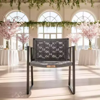 Аренда Стул плетеный из роупа LIO CH st001 RAL7024 mua D grey D gray в отеле Radisson Lazurnaya — ART SPACE