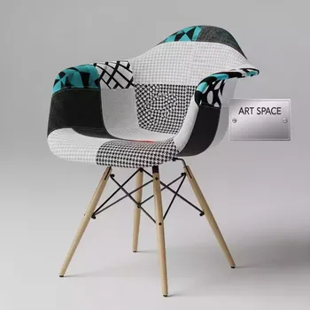 Аренда Кресло DSW пэчворк черно белое в Novotel Resort — ART SPACE
