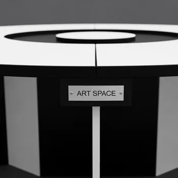 Аренда Стол Лидер 3 черный белый D 1200 в МФК «Горный» — ART SPACE