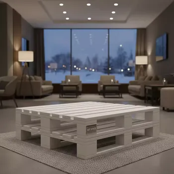 Аренда Столы паллетные белые 50х70 см высота 45 см в отеле Hyatt Regency Sochi — ART SPACE