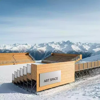 Аренда Установка трибун в поле на площадке Rosa Peak (2320м) — ART SPACE
