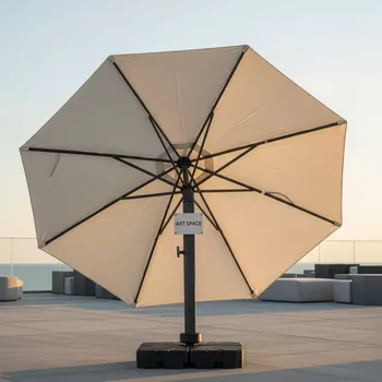 Аренда Зонт профессиональный телескопический Palladio Telescopic 4х4 м на пляжных клубах Хосты — ART SPACE