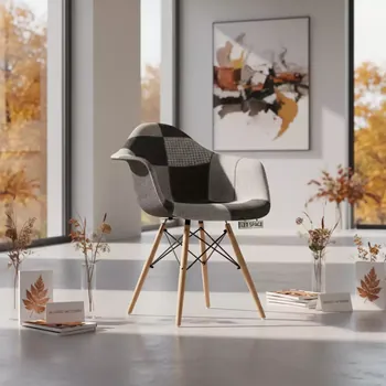 Аренда Стул Eames DSW Patchwork Black White в Stella di Mosca — ART SPACE