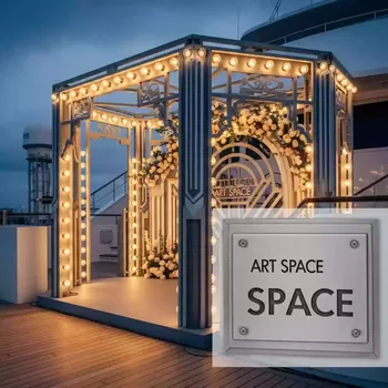 Аренда Фотозона светящаяся с лампочками на теплоходе «Дагомыс» — ART SPACE